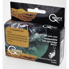 Canon CLI-521 BK CHIP fekete (BK-Black) kompatibilis (utángyártott) tintapatron
