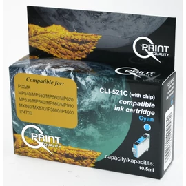 Canon CLI-521 CY CHIP cián kék (CY-Cyan) kompatibilis (utángyártott) tintapatron