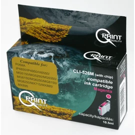 Canon CLI-526 MG CHIP bíbor (piros) (MG-Magenta) kompatibilis (utángyártott) tintapatron
