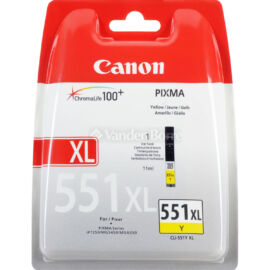 Canon CLI-551 YL XL sárga (YL-Yellow) nagy kapacitású eredeti (gyári, új) tintapatron