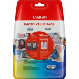 Canon PG-540 XL + CL-541 XL fekete és színes (BK-Color) eredeti (gyári, új) nagy kapacitású multipack + 50 db A6/210 fényes fotópapír