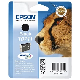 Epson T0711 BK fekete (BK-Black) eredeti (gyári, új) tintapatron