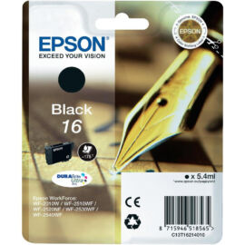 Epson T1621 (No.16) BK fekete (BK-Black) eredeti (gyári, új) tintapatron
