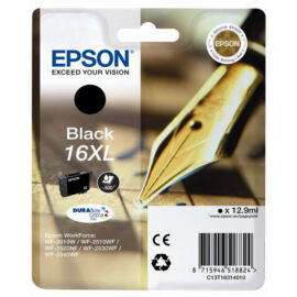 Epson T1631 (No.16 XL) BK fekete (BK-Black) nagy kapacitású eredeti (gyári, új) tintapatron