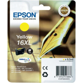 Epson T1634 (No.16 XL) YL sárga (YL-Yellow) nagy kapacitású eredeti (gyári, új) tintapatron