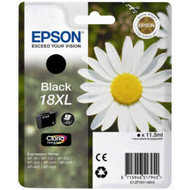 Epson T1811 (No.18 XL) BK fekete (BK-Black) nagy kapacitású eredeti (gyári, új) tintapatron