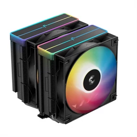 DeepCool CPU Cooler - AG620 BK ARGB V2 (29,4 dB; max, 115,32 m3/h; 4pin csatlakozó, 6 db heatpipe, 12cm, PWM, LED)