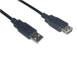 VCOM kábel USB 2.0 hosszabbítókábel 1,8m fekete, prémium (AMAF)