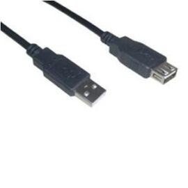 VCOM kábel USB 2.0 hosszabbítókábel 5m fekete, prémium (AMAF)
