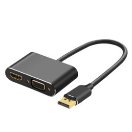 VCOM kábel átalakító DisplayPort apa - HDMI anya + VGA anya (CG640M-0.15)