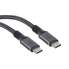 VCOM USB Type-C apa - USB Type-C apa adat-és gyorstöltő kábel (40Gbps/100W), 1,2m (CU540M)