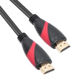 VCOM kábel HDMI (apa-apa)  5m (v1.4, 19M/M, 3D) piros-fekete