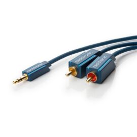 Clicktronic Jack 3,5 mm - RCA audio adapter kábel 2m, kék