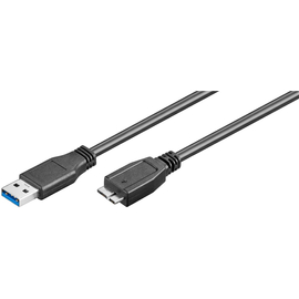 Goobay USB 3.0 (apa) - Micro USB 3.0 (apa) kábel, 0,5 m, fekete
