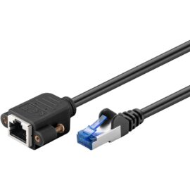 Goobay S/FTP CAT 6A hosszabbító kábel, 1 m, fekete