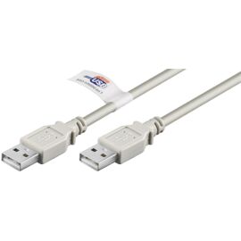 Goobay USB 2.0 (apa) - USB 2.0 (apa) kábel 2 m, hivatalos USB tanúsítvánnyal, szürke