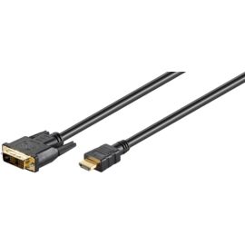 Goobay DVI-D (apa) - HDMI (apa) kábel, 2 m, fekete