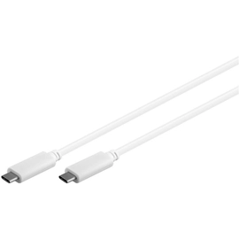 Goobay USB-C 3.2 Gen 1 adat- és gyorstöltő kábel, 1m, fehér