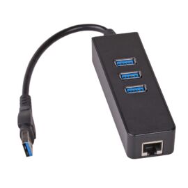 Akyga USB Hub 3 port + Gigabites Ethernet hálózati adapter USB 3.0 / RJ45 AK-AD-32