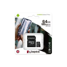Memóriakártya Micro SDHC 64GB Kingston + SD adapter (UHS-1) (H) Canvas Select Plus