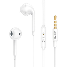 Vezetékes fülhallgató Vipfan M15, 3,5 mm-es jack, 1m (fehér)