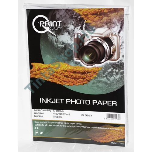 Q-Print A4/210 gr fényes fotópapír (20 ív / csomag)