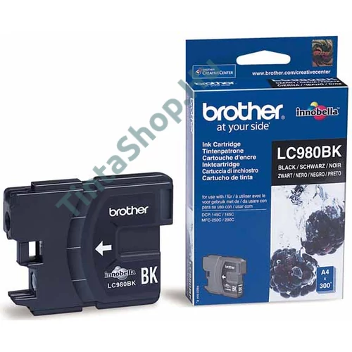 Brother LC980 BK fekete (BK-Black) eredeti (gyári, új) tintapatron