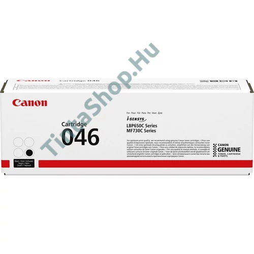 Canon CRG-046 BK fekete (BK-Black) eredeti (gyári, új) toner
