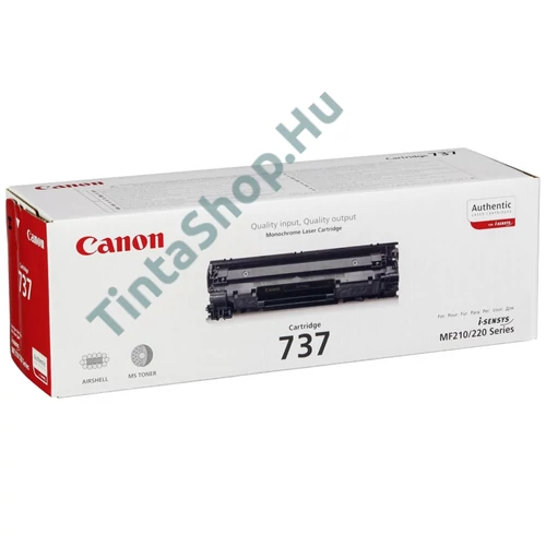 Canon CRG-737 BK fekete (BK-Black) eredeti (gyári, új) toner