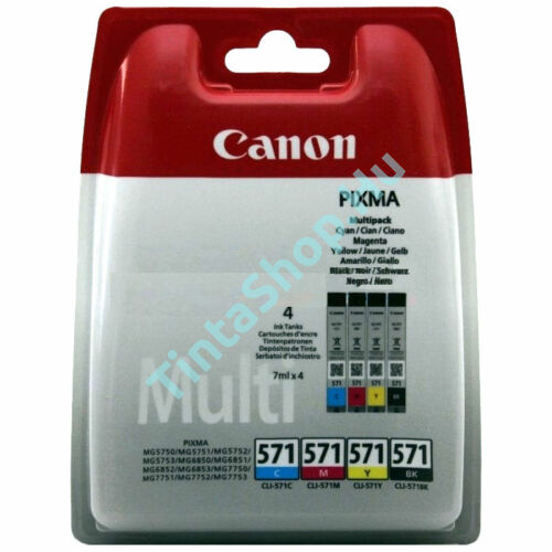 Canon CLI-571 Multipack (4 patronos) eredeti (gyári, új) tintapatron