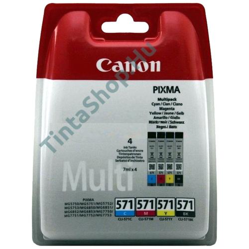 Canon CLI-571 Multipack (4 patronos) eredeti (gyári, új) tintapatron