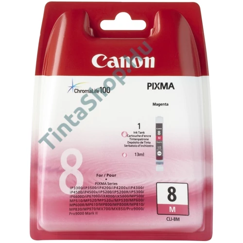 Canon CLI-8 MG bíbor (piros) (MG-Magenta) eredeti (gyári, új) tintapatron