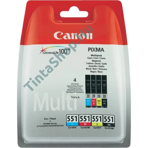 Canon CLI-551 Multipack eredeti (gyári, új) tintapatron