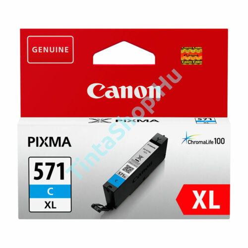 Canon CLI-571 CY XL cián kék (CY-Cyan) nagy kapacitású eredeti (gyári, új) tintapatron