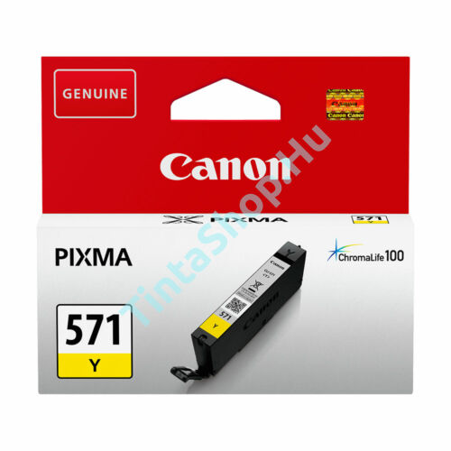 Canon CLI-571 YL sárga (YL-Yellow) eredeti (gyári, új) tintapatron