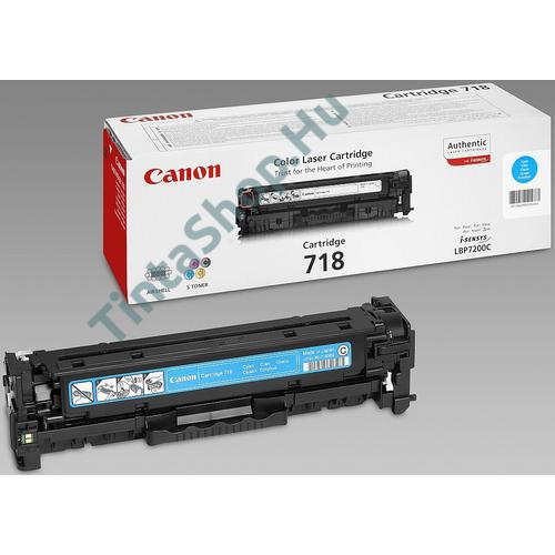 Canon CRG-718 CY cián (kék) (CY-Cyan) eredeti (gyári, új) toner