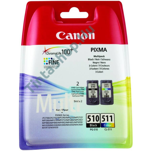 Canon PG-510 + CL-511 fekete és színes (BK-Color) eredeti (gyári, új) tintapatron