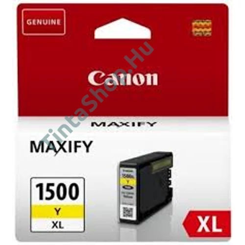 Canon PGI-1500 YL XL sárga (YL-Yellow) nagy kapacitású eredeti (gyári, új) tintapatron