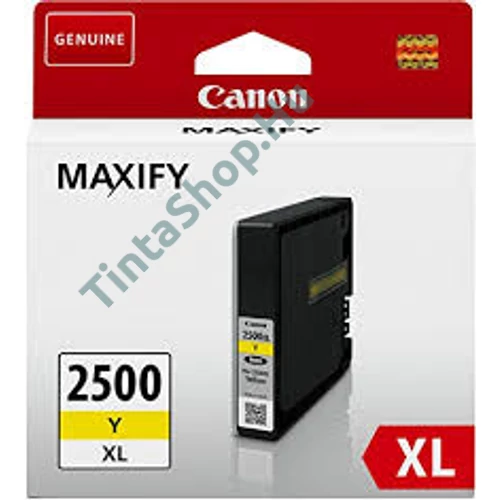 Canon PGI-2500 YL XL sárga (YL-Yellow) nagy kapacitású eredeti (gyári, új) tintapatron