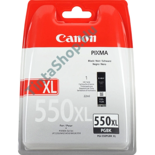 Canon PGI-550 BK XL fekete (BK-Black) nagy kapacitású eredeti (gyári, új) tintapatron