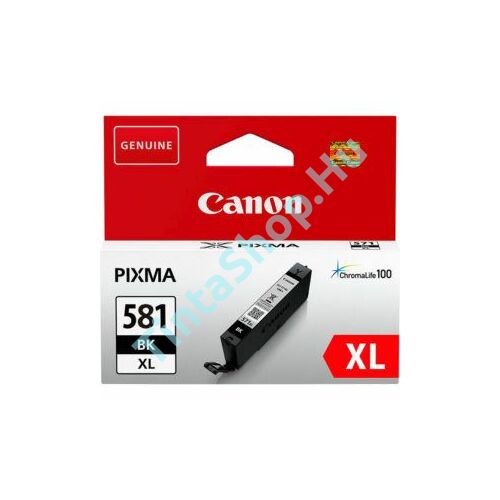 Canon CLI-581 BK XL fekete (BK-Black) nagy kapacitású eredeti (gyári, új) tintapatron