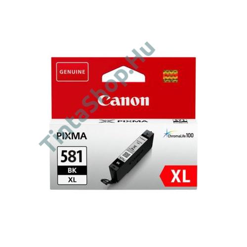 Canon CLI-581 BK XL fekete (BK-Black) nagy kapacitású eredeti (gyári, új) tintapatron