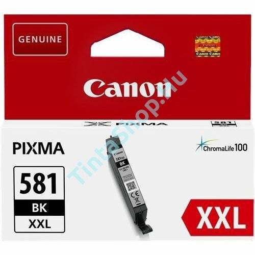Canon CLI-581 BK XXL fekete (BK-Black) nagy kapacitású eredeti (gyári, új) tintapatron