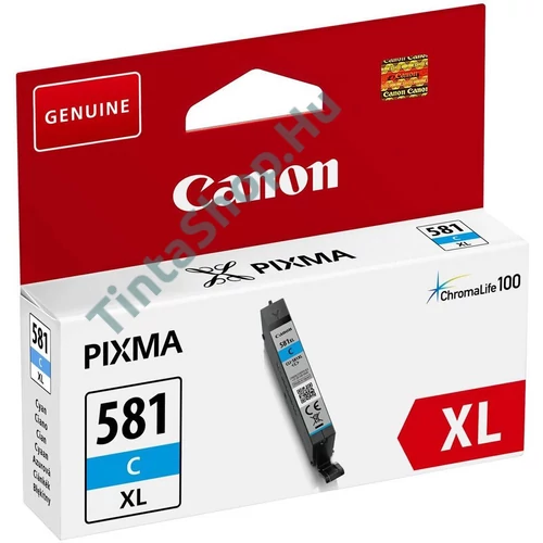 Canon CLI-581 CY XL cián kék (CY-Cyan) nagy kapacitású eredeti (gyári, új) tintapatron