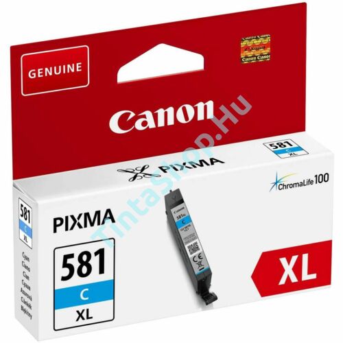 Canon CLI-581 CY XL cián kék (CY-Cyan) nagy kapacitású eredeti (gyári, új) tintapatron