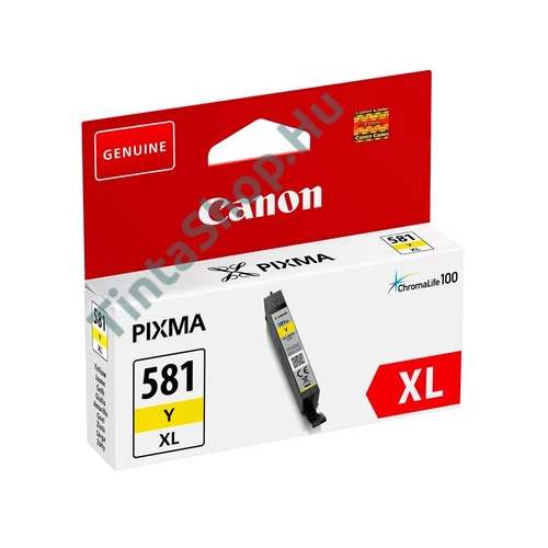 Canon CLI-581 YL XL sárga (YL-Yellow) nagy kapacitású eredeti (gyári, új) tintapatron