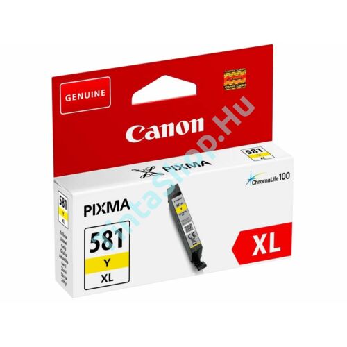 Canon CLI-581 YL XL sárga (YL-Yellow) nagy kapacitású eredeti (gyári, új) tintapatron