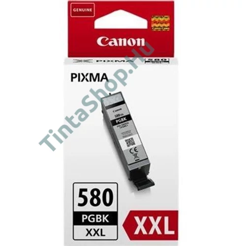 Canon PGI-580 BK XXL fekete (BK-Black) nagy kapacitású eredeti (gyári, új) tintapatron