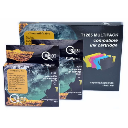 Epson T1281 EcoPack kompatibilis (utángyártott) tintapatron
