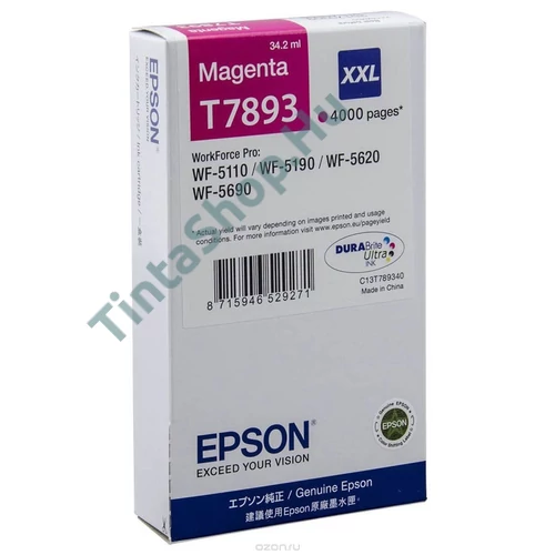 Epson T7893 MG Magenta (piros) (MG-Magenta) eredeti (gyári, új) tintapatron